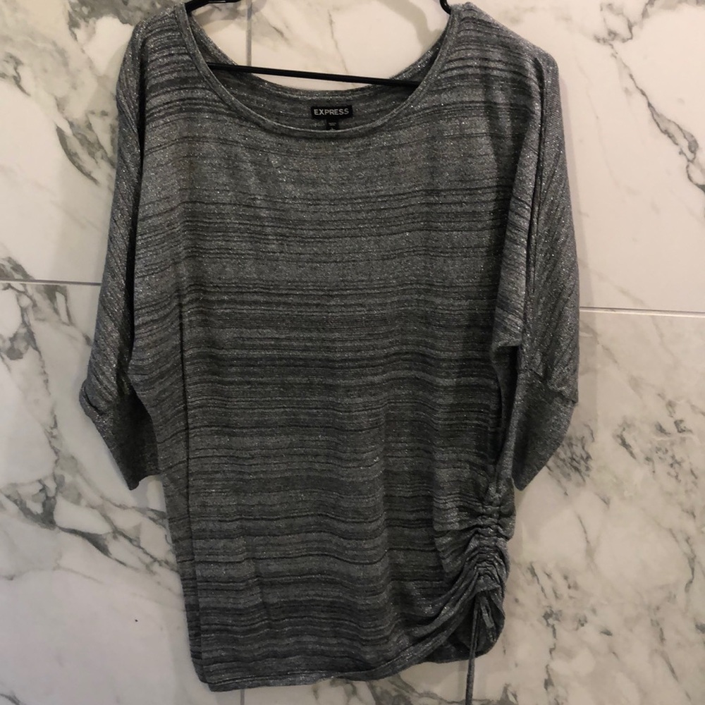 Express shimmery gray sweater